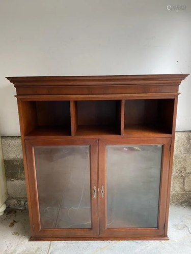 Sheraton Carved Glass Front Contemporary Cabinet