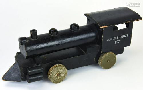 Antique Boston & Albany Wood Toy Train