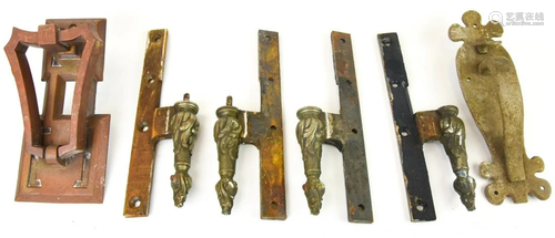 Lot Architectural Salvage Door Hardware & Knocker