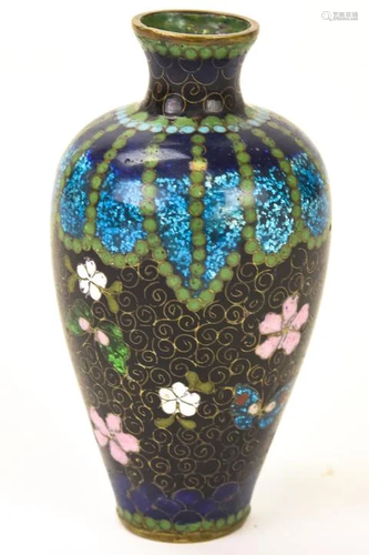 Antique Chinese Cloisonne Enamel Vase