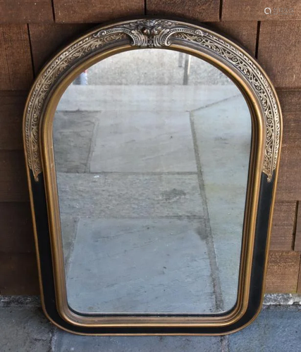 Antique Art Deco Style Arched Top Wall Mirror