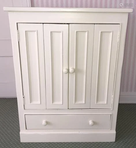 Hand Painted Pine Shabby Chic White Console