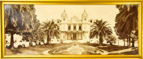 Antique Framed Monte Carlo Casino Photograph