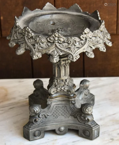 Antique 19th C Spelter Urn or Compote