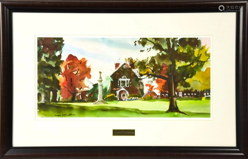 Framed Tom McCobb Pomfret School Print