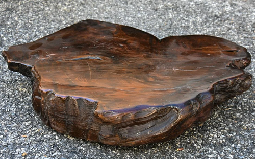 Large Specimen Burled Wood Statue Base Plateau