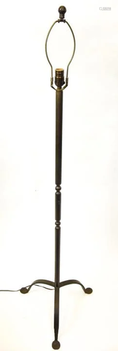 Contemporary Painted Wrought Iron Floor Lamp