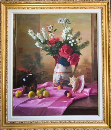 Robert Kuester Chinese Still Life Oil Painting