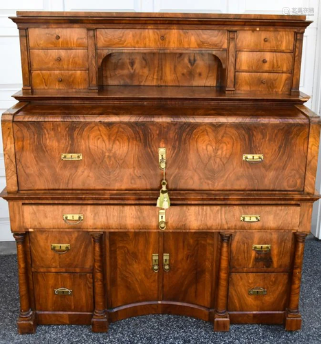 Impressive Antique 19th C Biedermeier Style Desk