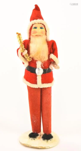 Antique Felt & Spun Cotton Christmas Santa Claus