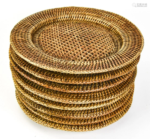 8 Caned Woven Plate Chargers