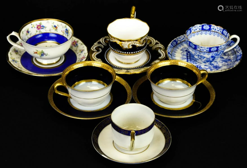 Lot Porcelain Demitasse & Saucers Copeland Bavaria