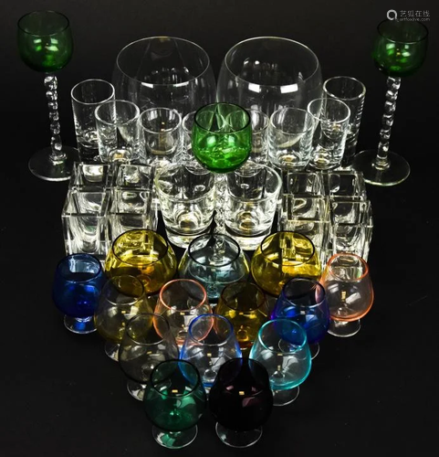 Lot Assorted Barware Crystal Shot Glasses