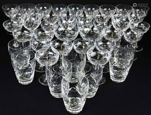 Set Cut Crystal Stemware