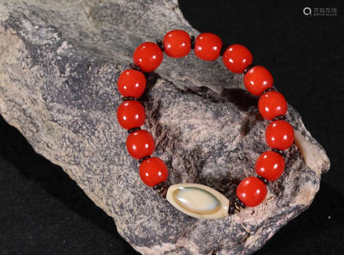 TIBETAN AGATE BEADS STRING BRACELET