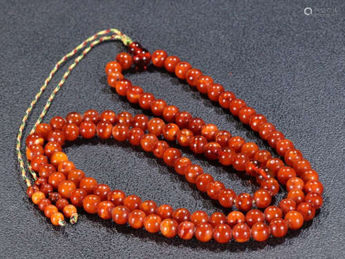 TIBETAN BEESWAX 108 BEADS STRING NECKLACE