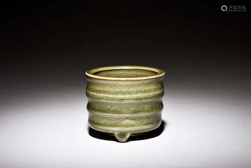 CELADON GLAZED TRIPOD CENSER