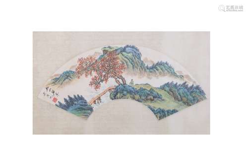 A CHINESE LANDSCAPE PAINTING, WU HUFAN MARK