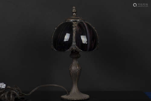 WESTERN BRONZE CAST LAMP