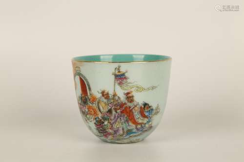 FAMILLE ROSE FIGURE CUP