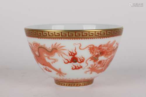 RED GILT DRAGON CUP