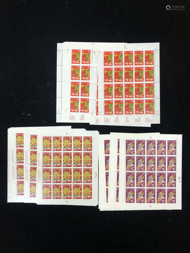 US STAMP SHEETS TOTALING $210 FACE VALUE