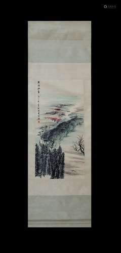 LANDSCAPE SCROLL BY HE HAIXIA