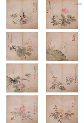 CHINESE FLOWERS PAINTINGS, XU CONGYOU MARK