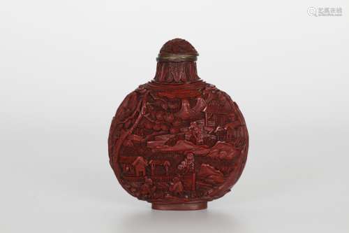 18th century lacquered snuff bottle