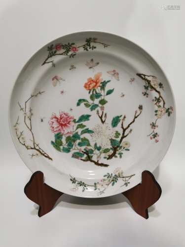 17th century Fen cai flower platter