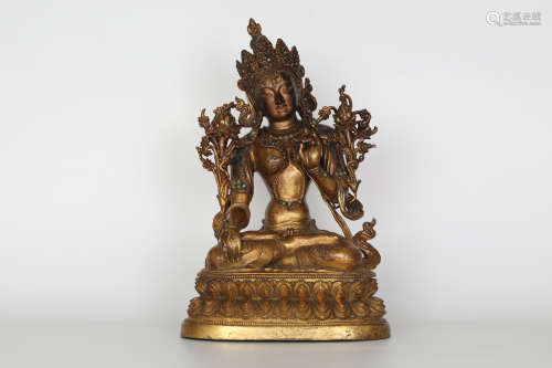 18th,Gilt Bronze Buddha