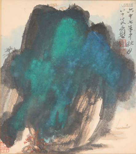 Zhang Daqian,Splash ink and watercolor