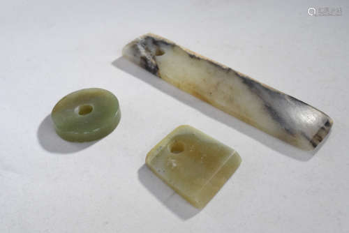 A Group of Three Jade Piece