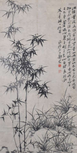 A Chinese Bamboo Painting, Zheng Banqiao Mark