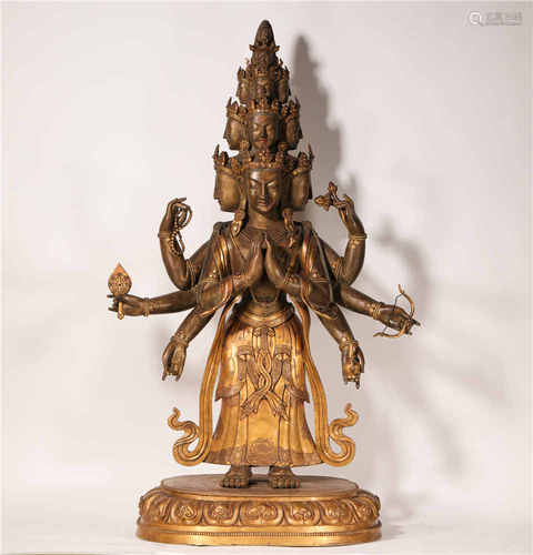 Avalokitesvara sculpture from 17th Century十七世紀十一面觀音...