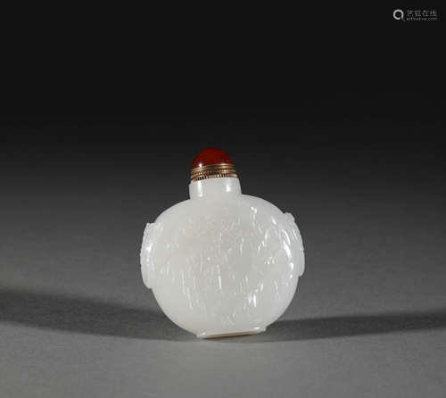 Hetian jade snuff bottle from Qing清代和田玉鼻煙壺