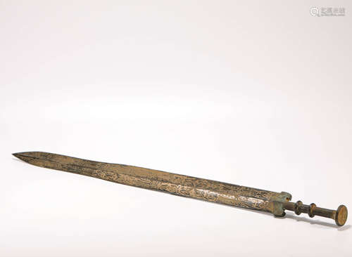 Bronze and gilding sword from Han汉代青铜措金剑