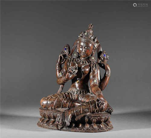 Agilawood tara sculpture from Qing清代沉香木綠度母