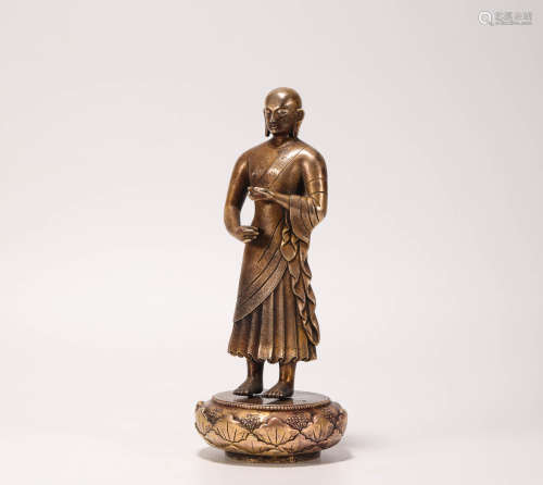 Copper buddhism sculpture from Ming明代銅制佛祖像