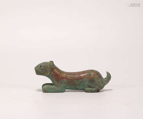 Copper ornament in tiger form from Han漢代銅制虎符