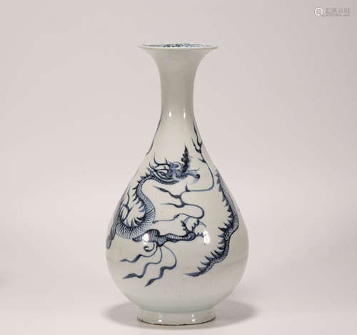 Jade vase with dragon pattern painting from Yuan元代龍紋玉壺...