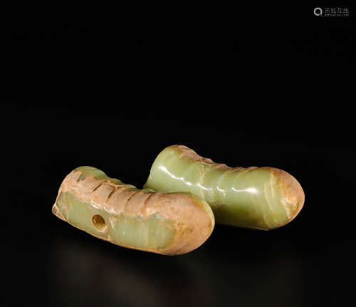 A pair of jade ornament from the Hong Shan Culture紅山文化玉...