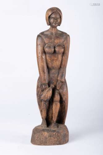 Statue cubiste-africaniste, début Xxe