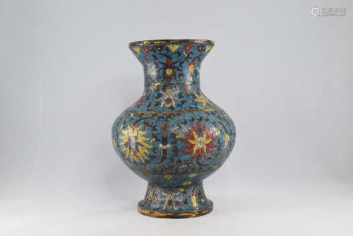 A Chinese Bronze Cloisonne Flower Branch Pattern Vase