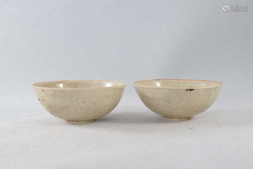 A Pair Ding Ware White Porcelain Cup
