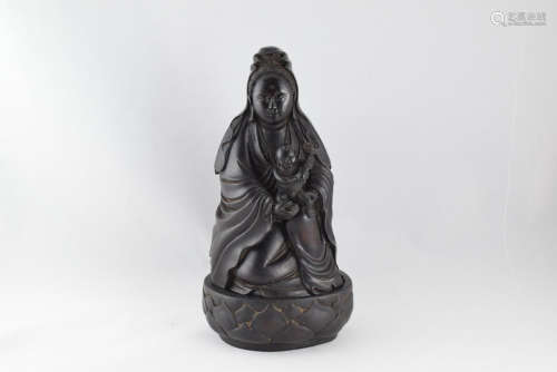 A Wood SongZi Guanyin Status Figure