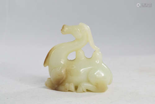 A Jade Camel Figure