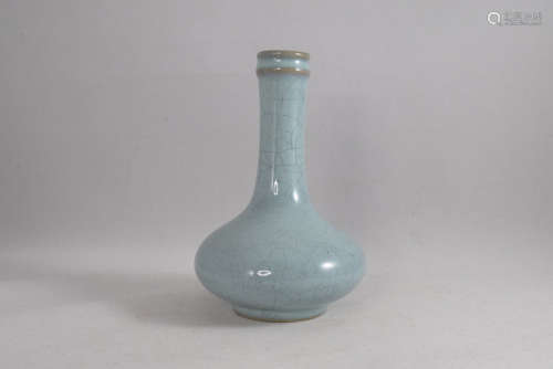 A Blue Glazed Porcelian Bottle