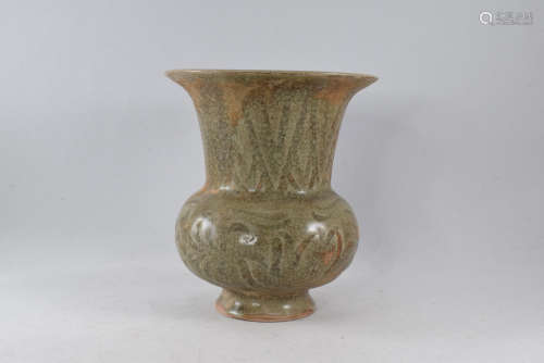 A YaoZhou Porcelain Carved Vase