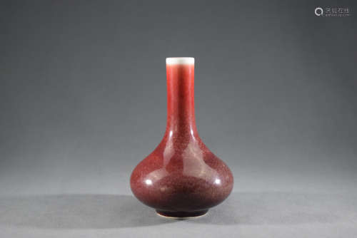 An Red Glazed Porcelain Vase Bottle
